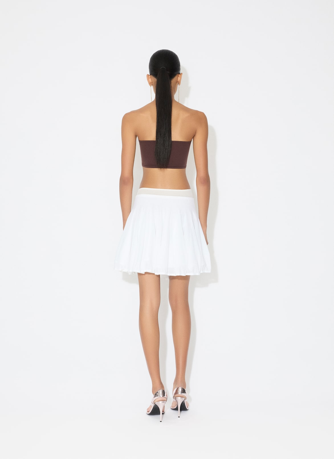 SECOND-SKIN KNIT LINGERIE SET ALAÏA BROWN SECOND-SKIN KNIT LINGERIE SET